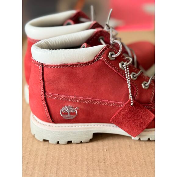 TIMBERLAND NELLIES DOUBLE RED NUBUCK WOMENS SIZE 8 - Picture 6 of 9